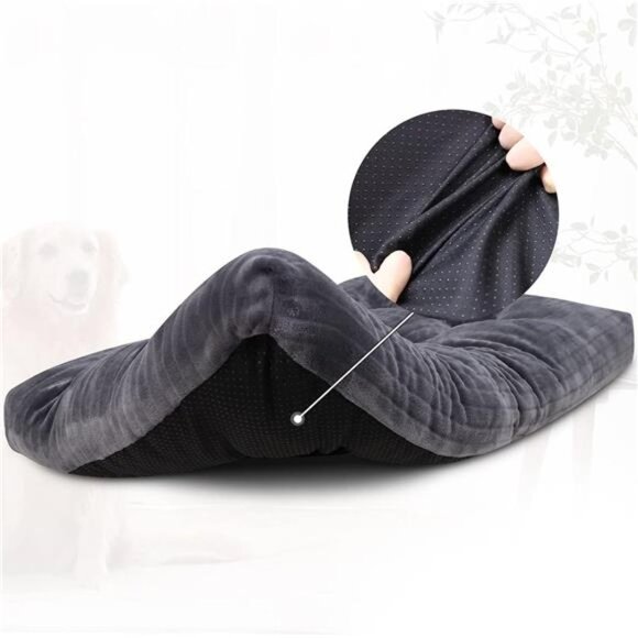 Dog Crate Bed Washable Dog Beds for Large Dogs Deluxe Thick Flannel Fluffy Comfy - Picture 4 of 7